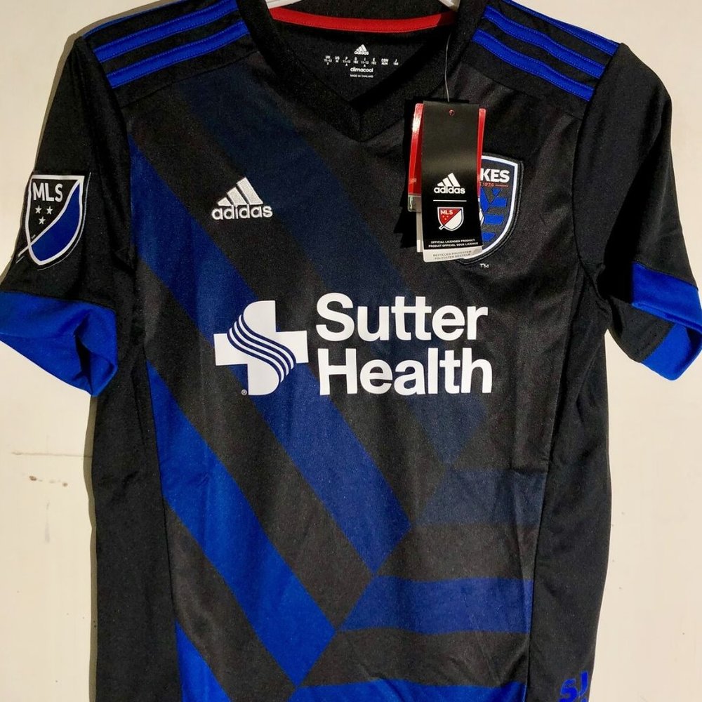 Adidas MLS SAN JOSE EARTHQUAKES Youth JERSEY Sz L or XL New w tags